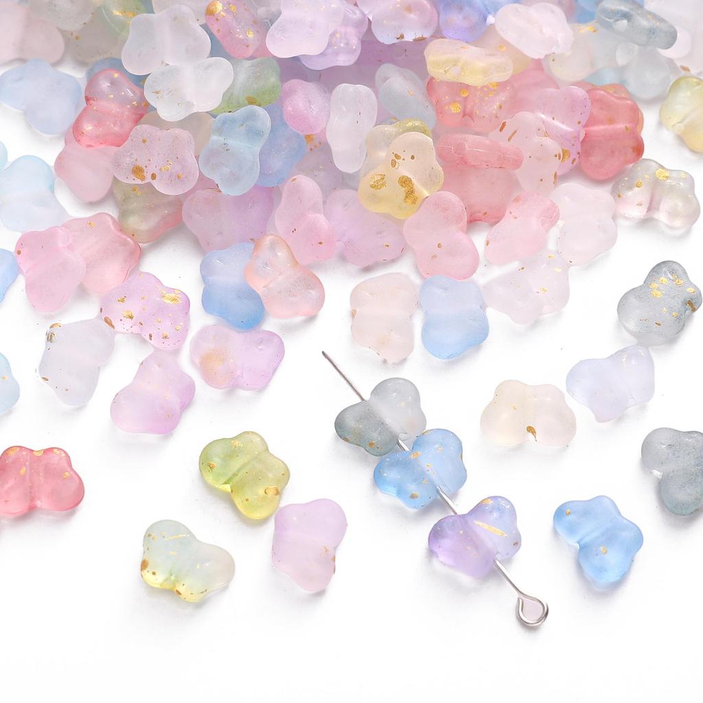 Cute Butterfly Acrylic Charms Assorted Beads for DIY Jewelry Craft 70 Pcs