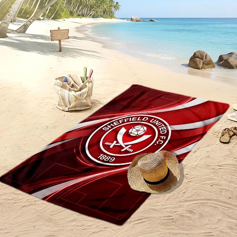 Sheffield United Fußball Druck Strandtuch, Großes Weiches Schnelltrocknendes Handtuch für Strand Camping Schwimmen