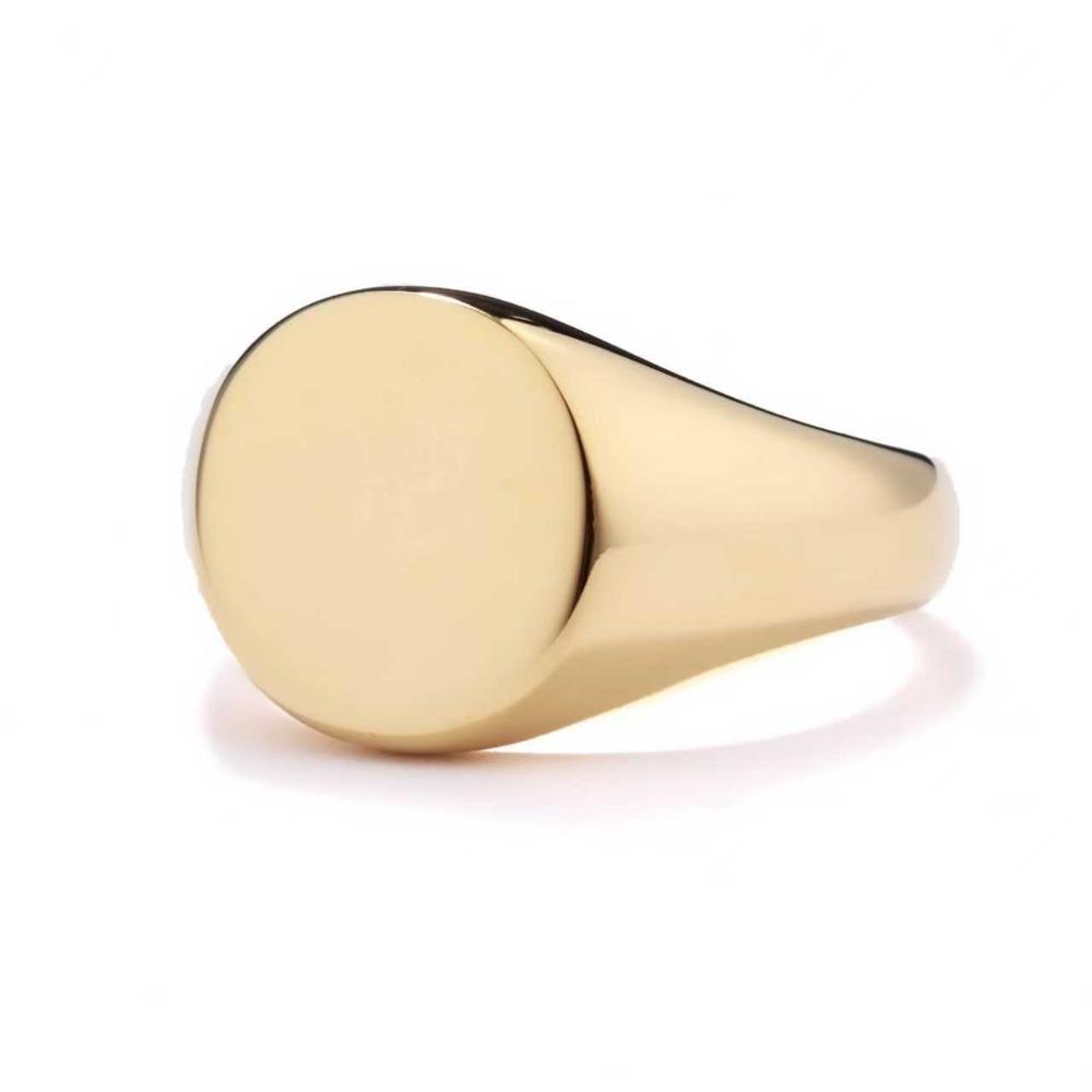 Nordic Vintage Round Square Irregular Smooth Ring Rust Free Fashion Jewelry for Women