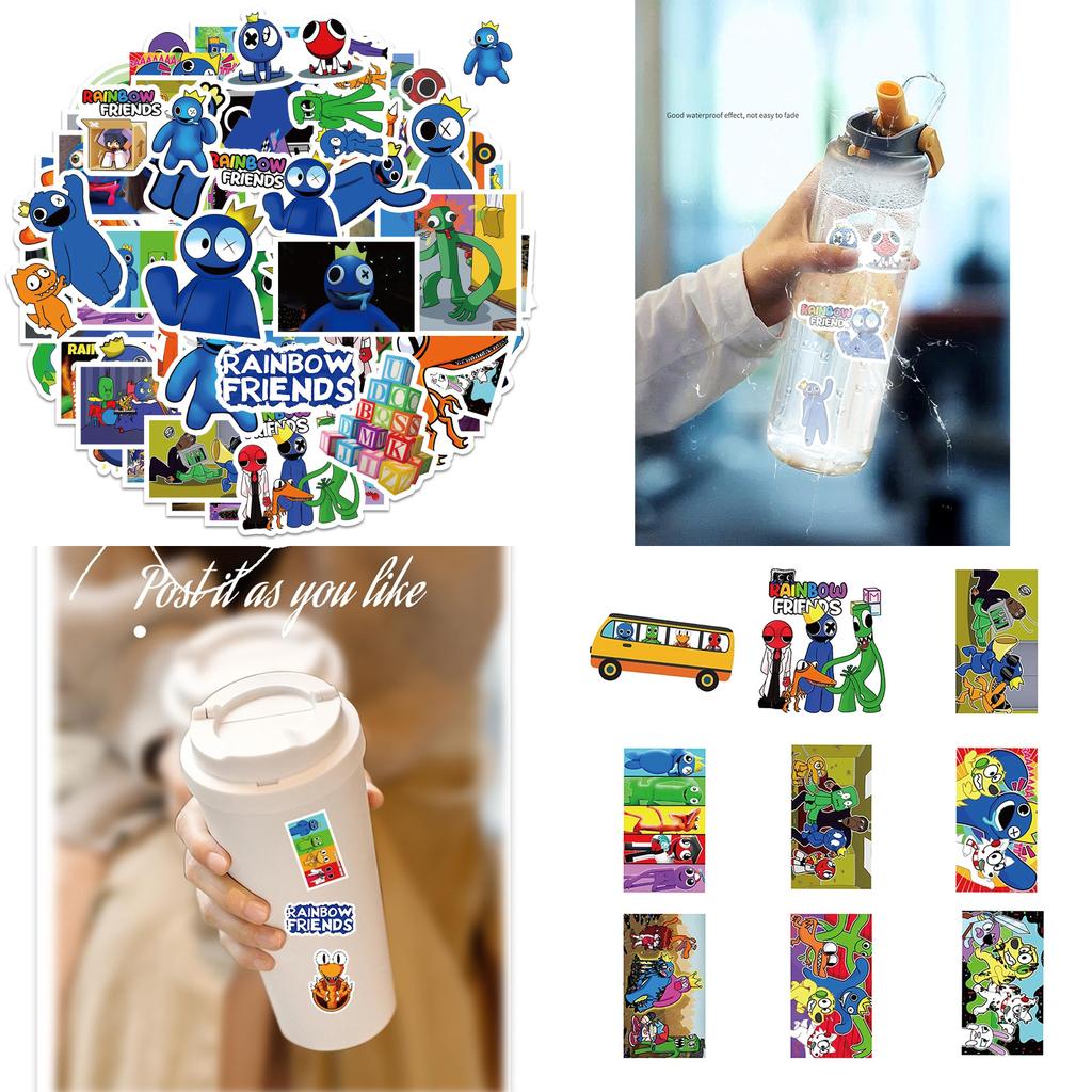 Waterproof And Reusable Roblox Rainbow Friends Stickers Set Of 60