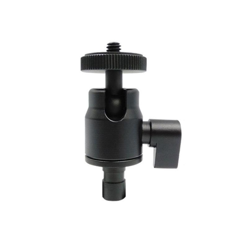 Aluminum Alloy Ball Head Mount PTZ Adapter for Tripods and Handheld Stabilizers with Standard 1/4 Screw and Hole