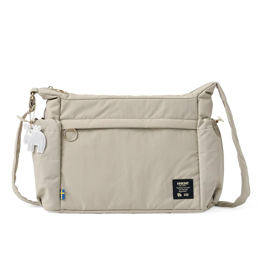 

Official [moz] 7.5L Lightweight Shoulder Bag, Ultra-Lightweight, Bonded Fabric, Lightly Water-Repellent, Women s Shoulder Bag, Elk Design (ZLQK-02)