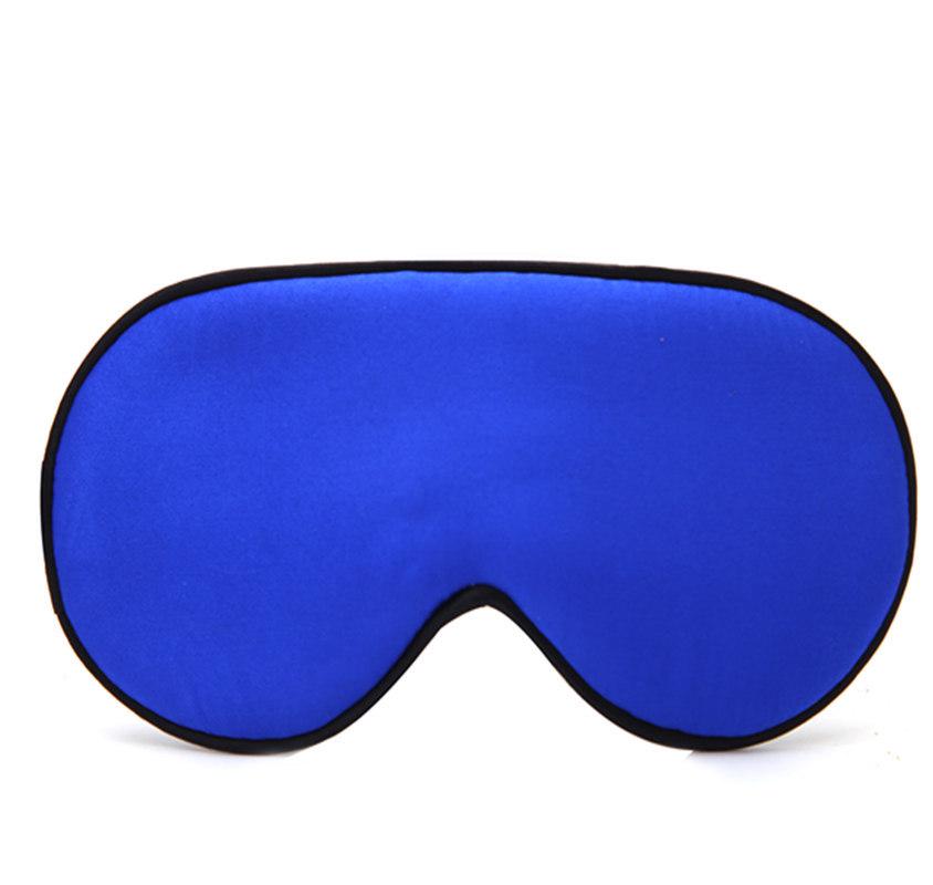 

Double-Sided Mulberry Silk Eye Mask with Embroidered Logo for Light Blocking and Sleep Protection - Black. 22cm x 11cm
