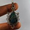 Natural Opal Pendant 24 ct 925 Sterling Silver Teardrop for Her October Birthday Birthstone