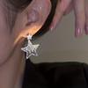 Luxurious Star Zirconia Stud Earrings - Sparkling Five-Pointed Design