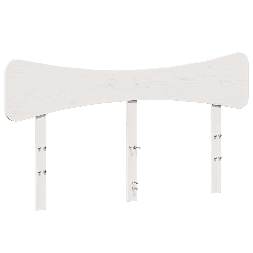 Vidaxl Bed Frame Without Mattress, White, 120X190 Cm, Solid Pine Wood