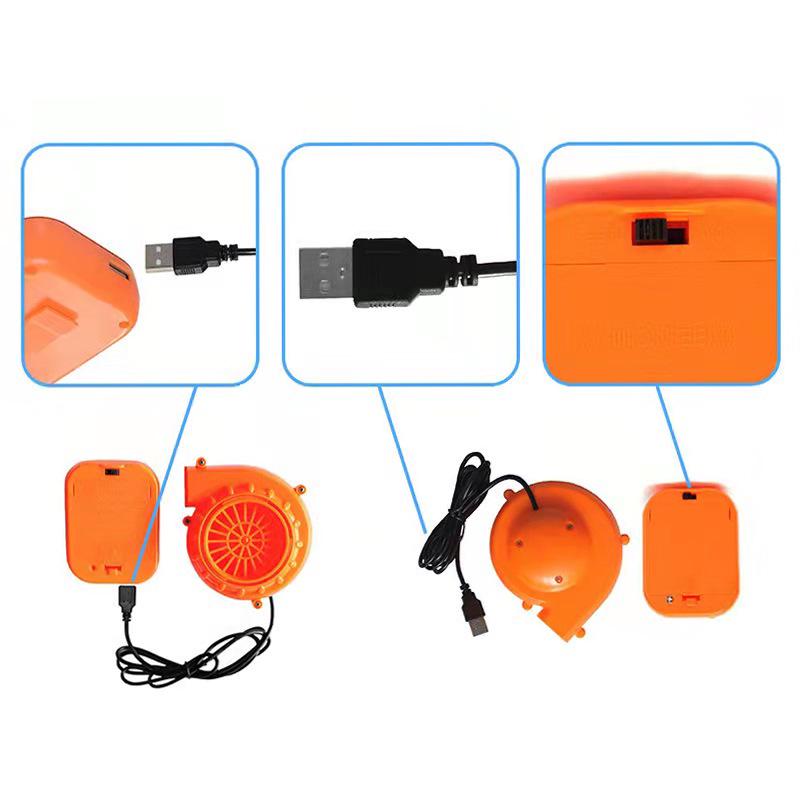6V Inflatable Doll Cooling Blower with Battery Box and Protective Gear