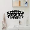 Art Deco Metal Name Sign Wall Art Custom Plaque Home Decor Gift