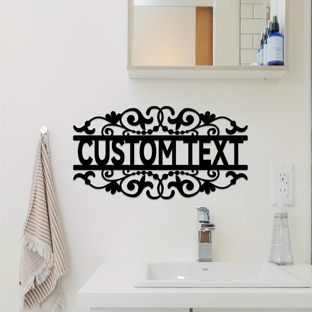 Art Deco Metal Name Sign Wall Art Custom Plaque Home Decor Gift