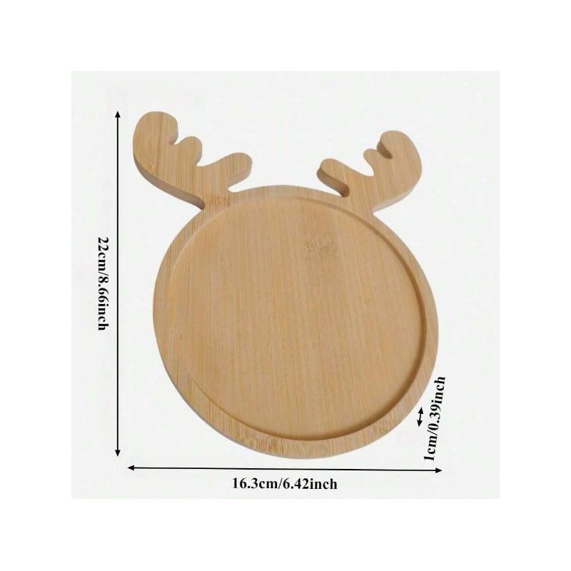 

Festive Christmas Wooden Serving Board with Santa Claus and Tree Design for Bread Snacks Sushi and Dinner Plates Home Decor