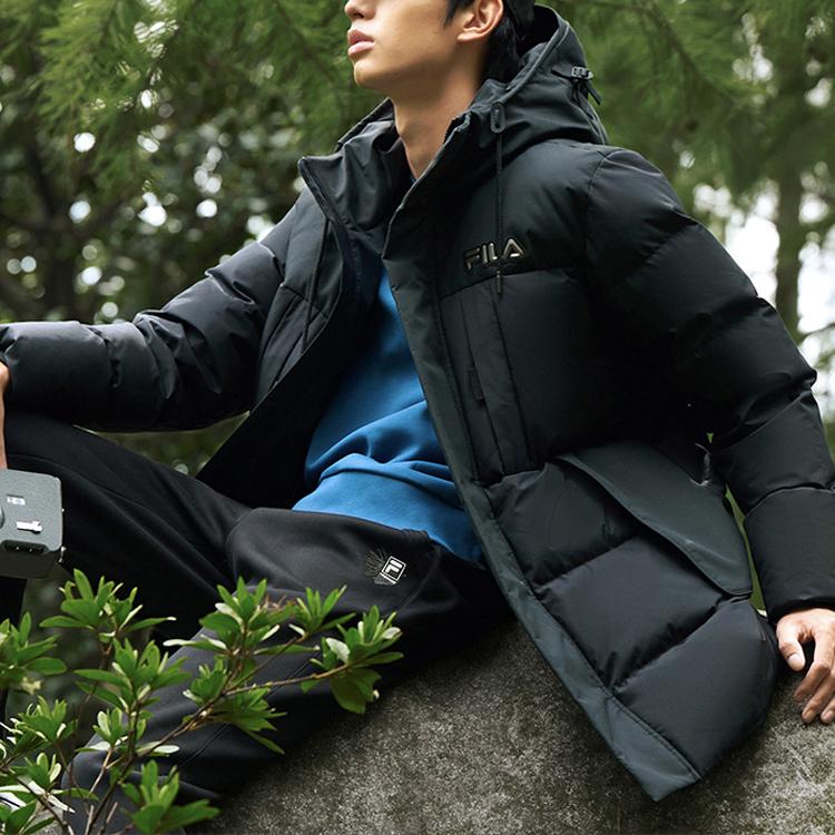 New FILA Down Jacket Men's Jet Black F11M248903F-BK