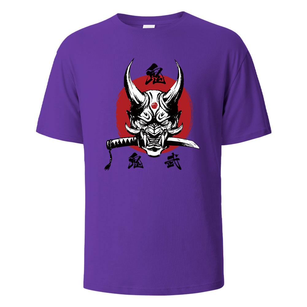 Onimusha Graphic Printed Mens TShirts 100 Cotton Breathable Comfortable Tops For Men Summer Oversize Harajuku Men Clothing