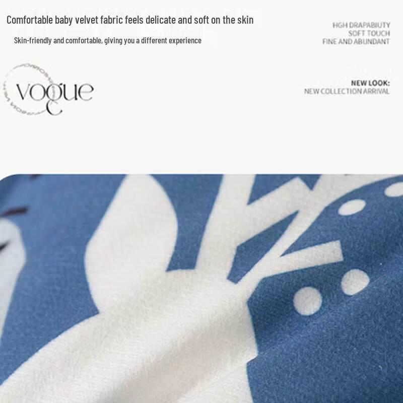 Yalu Skin-Friendly Velvet Printed Pillow Blanket
