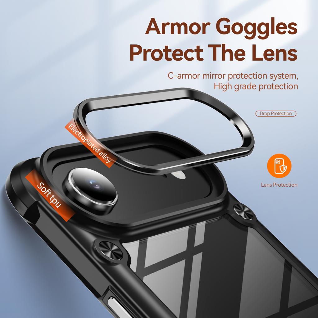 Transparent 360 Full Back Cover for iPhone 14 15 16 Pro Max Fine Hole Camera Lens Protection Clear Mobile Phone Case