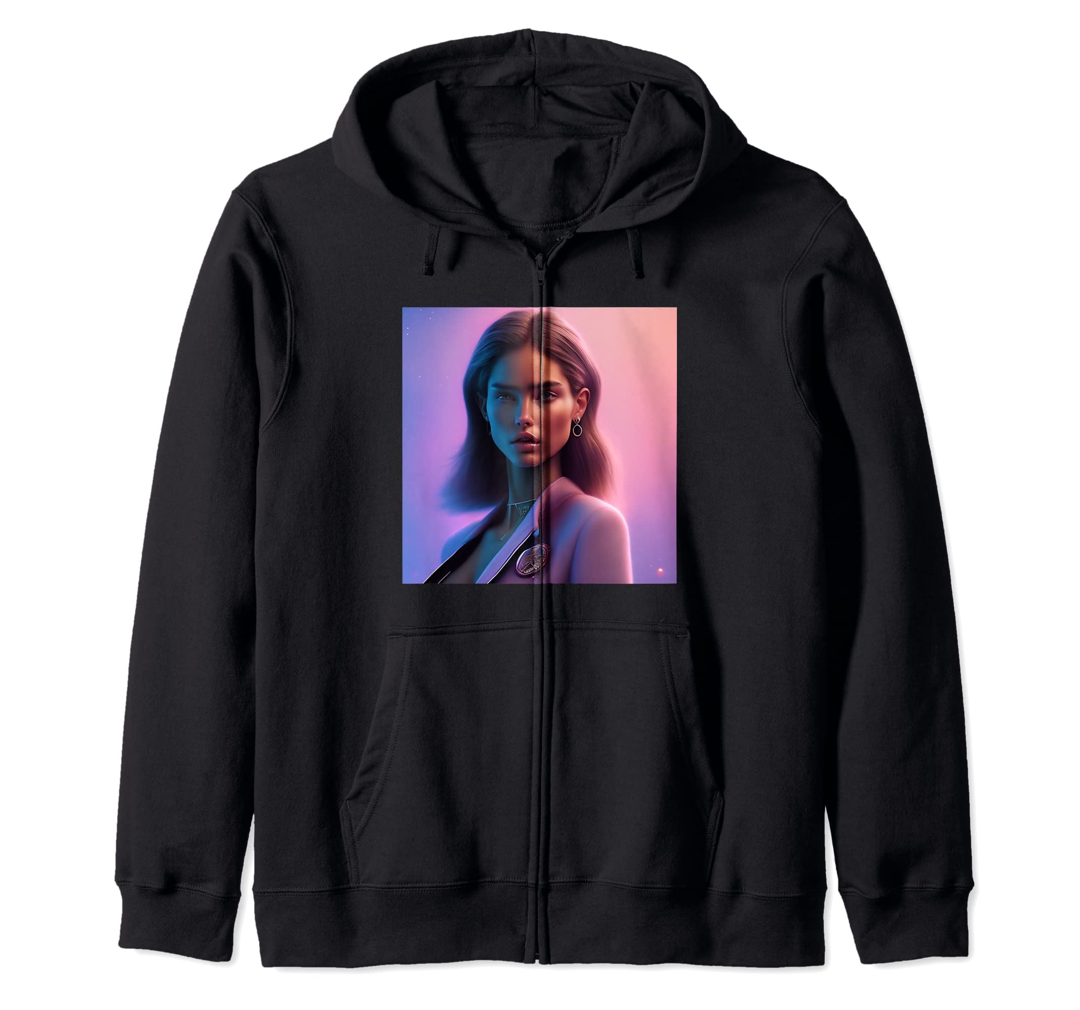 

Suit Coat Jacket Purple Indigo Blue Pink Peach Zip Hoodie Women s чорний