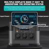 Portable Power Station 1200W 1008Wh LiFePO4 Battery Backup Power Supply with LCD Display for Camping, RV, Vehicle & Mobile Office