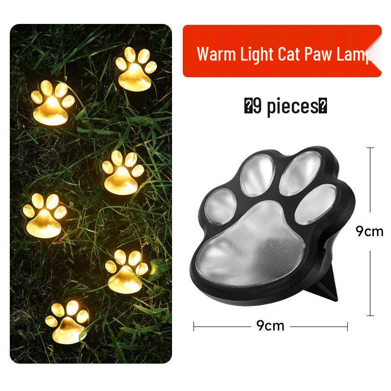 Solar Bear Paw Ground Light, Waterproof Outdoor Garden Lawn Night Light