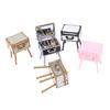 1Set 1:12 Dollhouse Miniature Makeup Box Makeup Mirror Model Home Scene Decoration Doll Pretend Play Furniture Toys Accessories