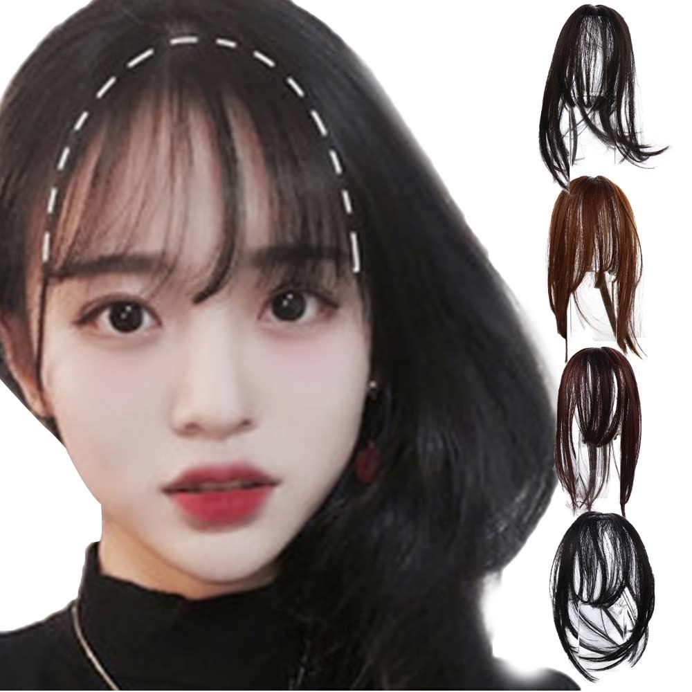 Synthetic Hair Neat Headwear Topper 3D Women Fake Hair Bangs Wig Fringe Front Wigs Air Bangs