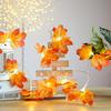 Maple Leaf LED Flashing Star String Lights - USB/Battery Powered Christmas Room Decor