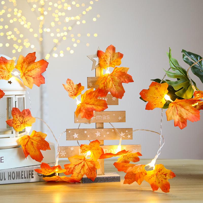 

Maple Leaf LED Flashing Star String Lights - USB/Battery Powered Christmas Room Decor 1.5m 10 lights Battery
