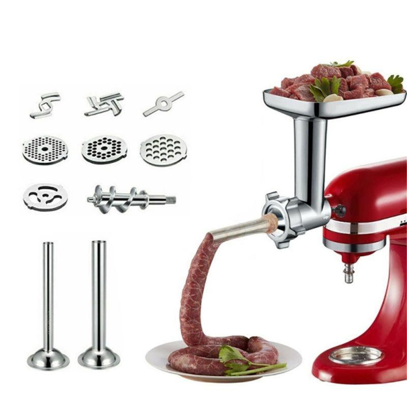 Metal Food Grinder Attachments for KitchenAid Stand Mixers, Meat Grinder, Sausage Stuffer, Perfect Attachment