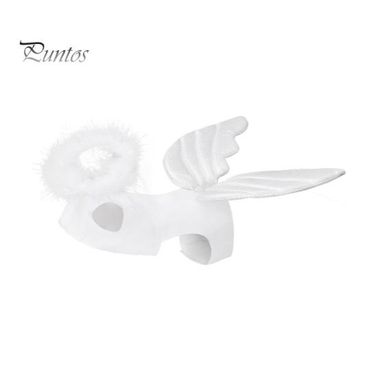 

Костюм ангельских крыльев для питомца на рождественскую вечеринку на Хэллоуин, милый наряд для собаки или кошки, одежда для праздничного косплея, аксессуары L белый