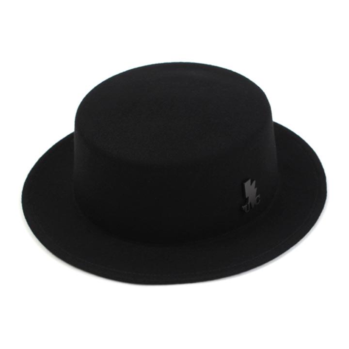 Yunibeosyeolkemiseuteuli Black Flat Short Wool Fedora Bk Short Fedora
