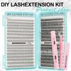 D Curl Cluster Lashes Book: 20D/30D/60D/80D Large Capacity False Eyelashes