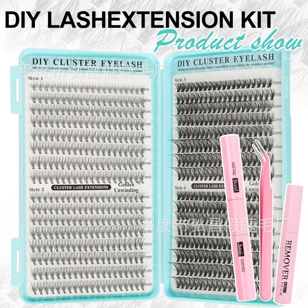 D Curl Cluster Lashes Book: 20D/30D/60D/80D Large Capacity False Eyelashes