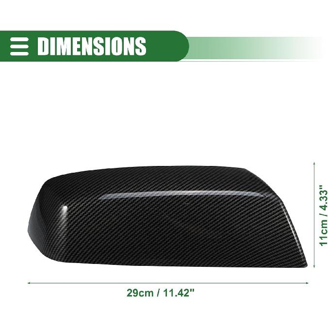 

Motoforti Left Right Side Rearview Mirror Cover, Mirror Cap Replacement, for Chevrolet Silverado for GMC Sierra 2014-2019, No.84830450/84830455, Gloss Black