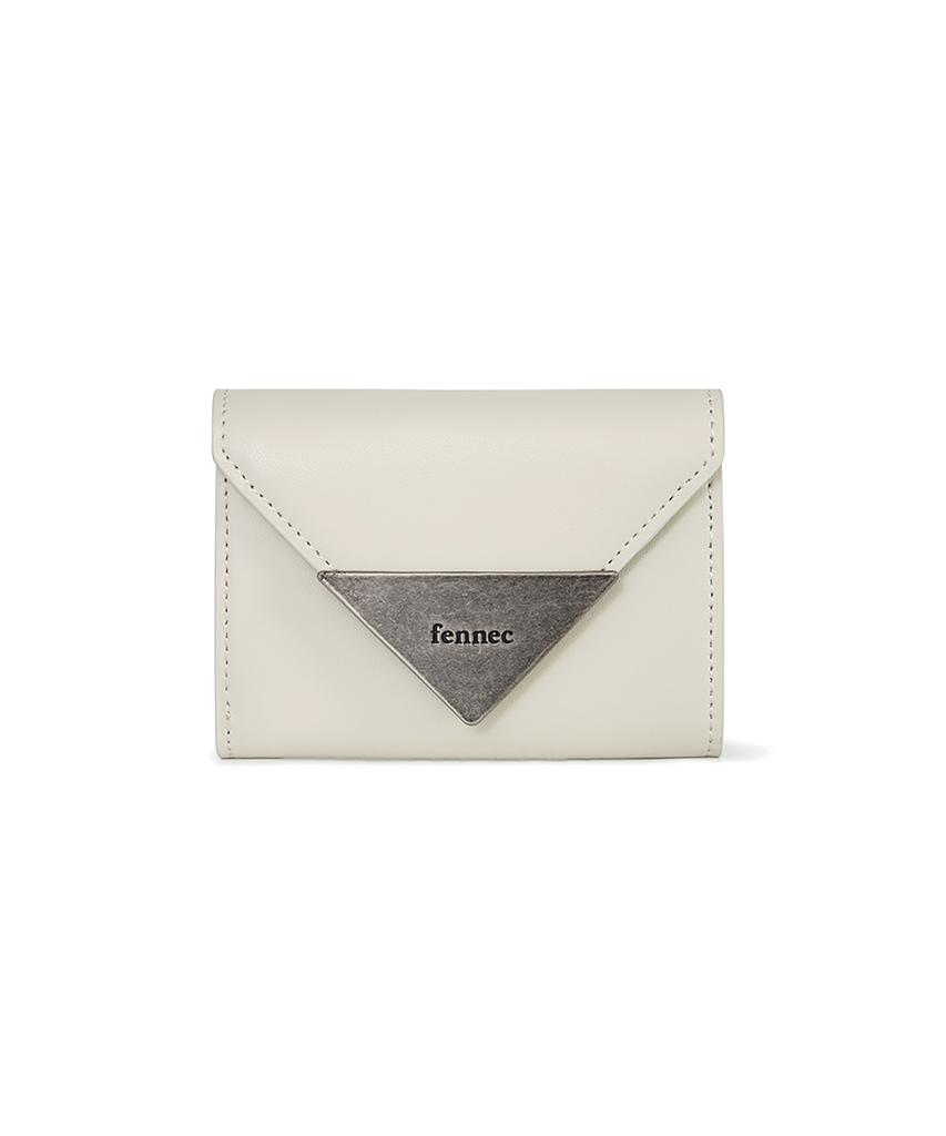 Fennec Matt Triangle Wallet - Cream
