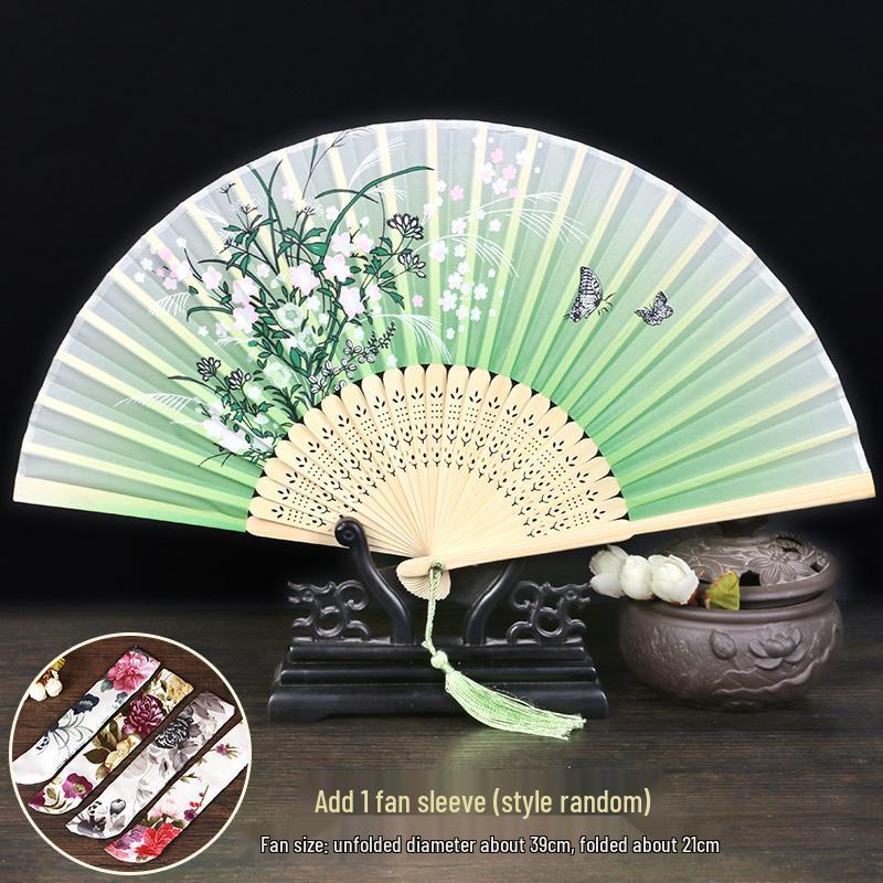 Ancient Chinese Hanfu Folding Fan - Classical Dance & Summer Accessory for Women