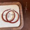 2024 Exquisite High-End Retro Silver Needle Red Heart Flower Earrings for Women