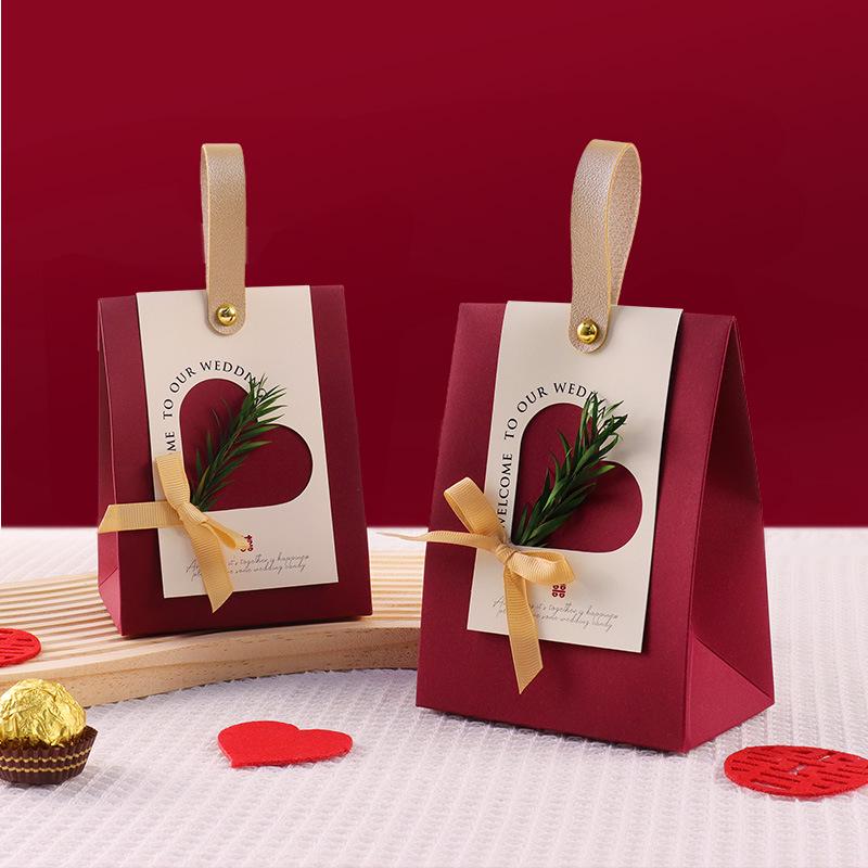 Элегантная свадебная подарочная коробка и пакет для конфет - Китайский стиль