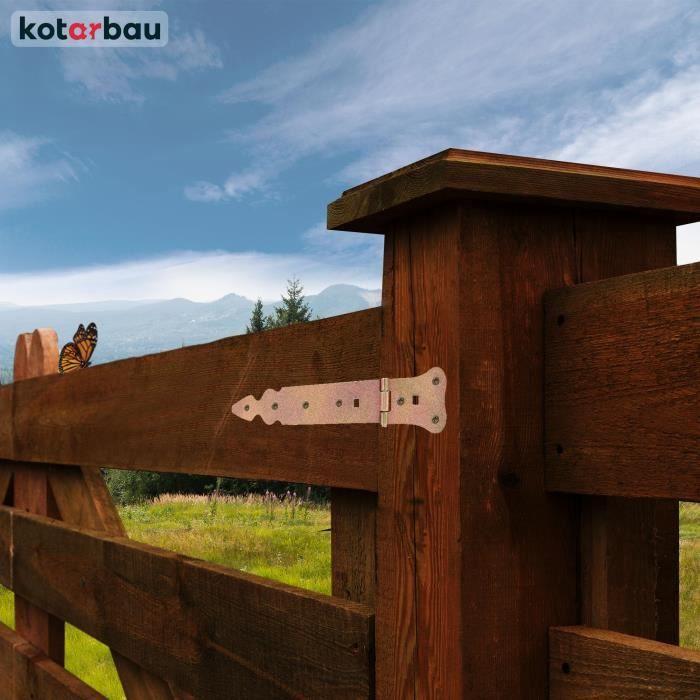 Charnière de porte - KOTARBAU - 250 mm - Acier inoxydable - Couleur or - Résistante aux intempéries