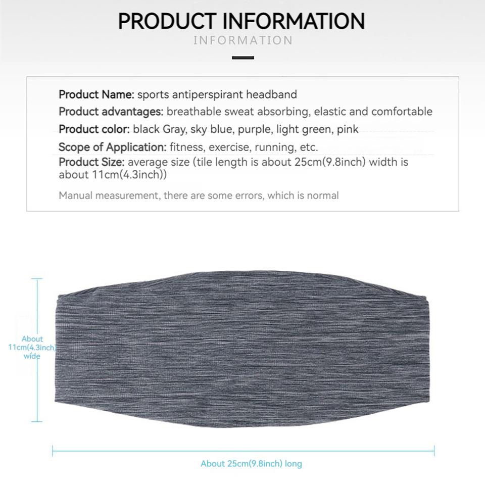 Elastický prodyšný potítko Fitness Absorpce potu Cvičení Čelenka Jóga Tanec Basketbal Fotbal Badminton Běh Unisex