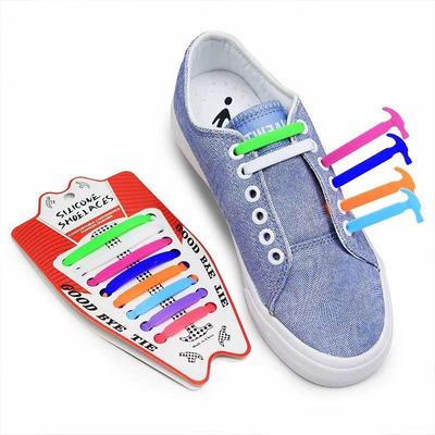 NR.8 16 stuks/partij Elastische Siliconen Schoenveters voor Schoenen Speciale Veters Schoenveters zonder Strikken voor Mannen Vrouwen Schoenveters Schoenveters van Rubber