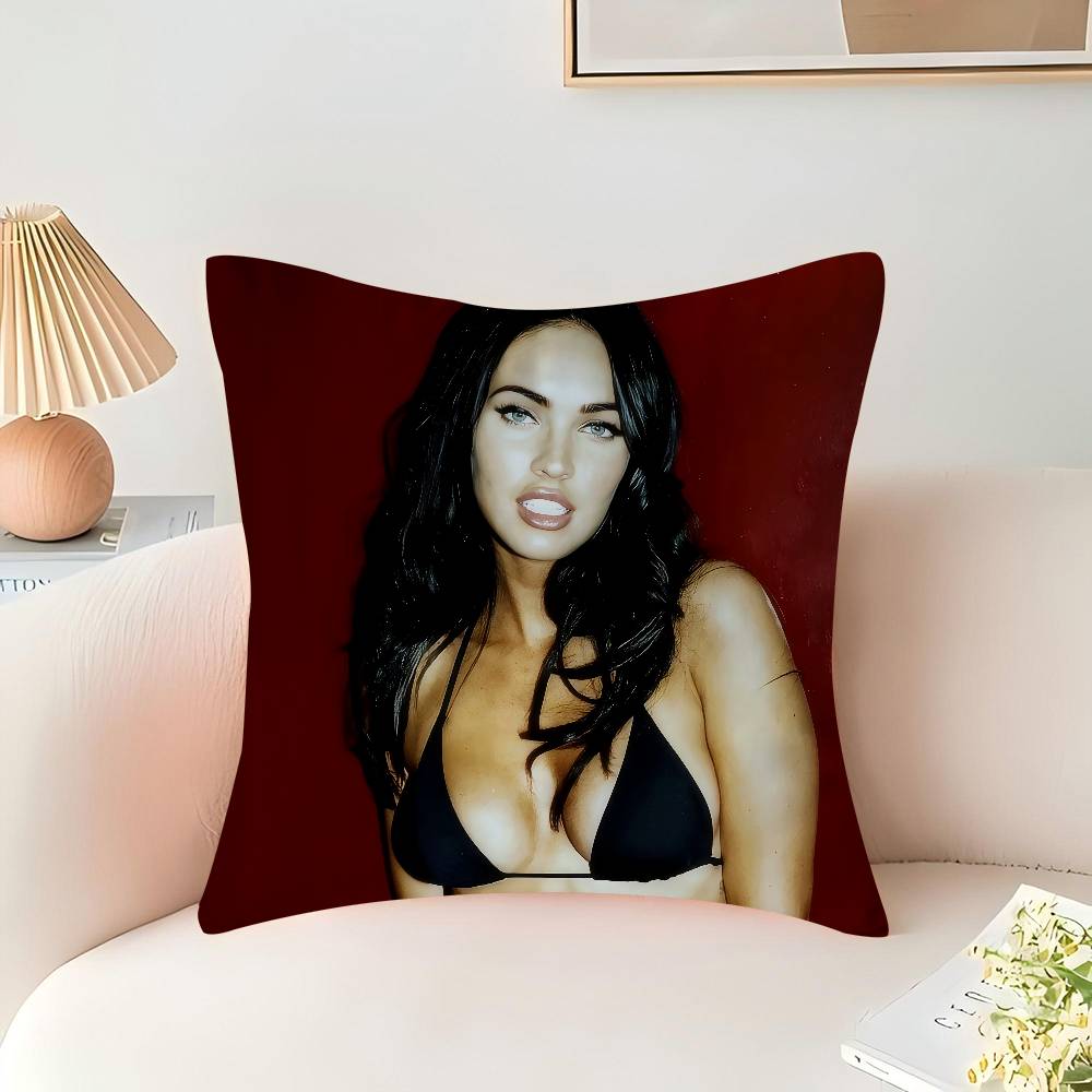 M-Megan D-Denise Fox Pillowcase Toon Gift Cushion Cover Bedroom Home Sofa Chair Seat Decor Pillow Case