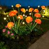 Solar Ground Stake Light Outdoor Flickering Firefly Flower Lamp Waterproof