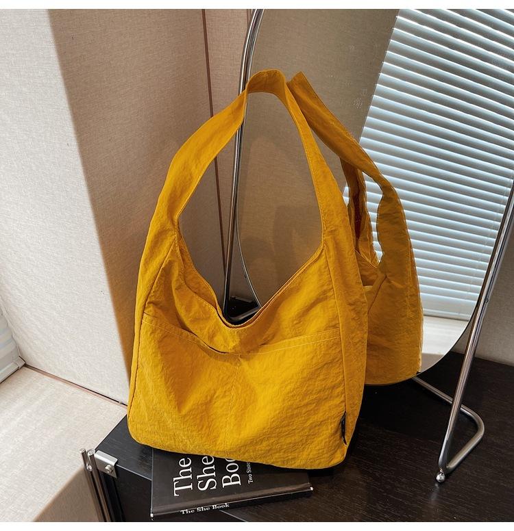 

Холщовая сумка женская сумка лето новая простая большая вместимость на плечо нишевый дизайн сумка-тоут жёлтый