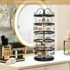Home Multifunctional Rotating Jewelry Storage Display Rack, Made of Iron, Can Store Earrings, Earrings, Studs, and Earrings