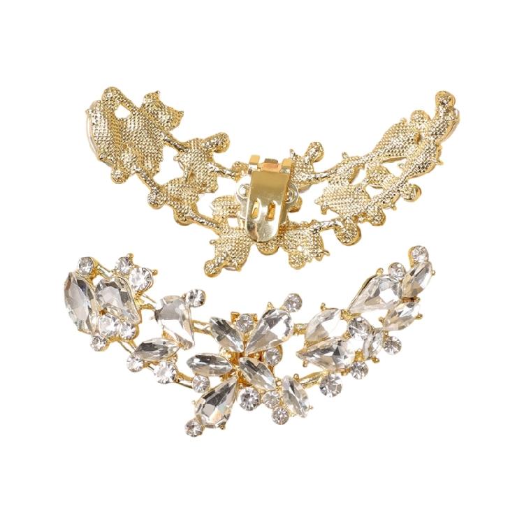 

Shimmering Rhinestones Shoe Buckles Clip High Heel Charm Easy Installation for Women Wedding Shoe Footwear Decoration