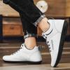 Autumn and winter new mid-top casual shoes for men, one pedal for wear-resistant jogging, leather surface trendy men's shoes