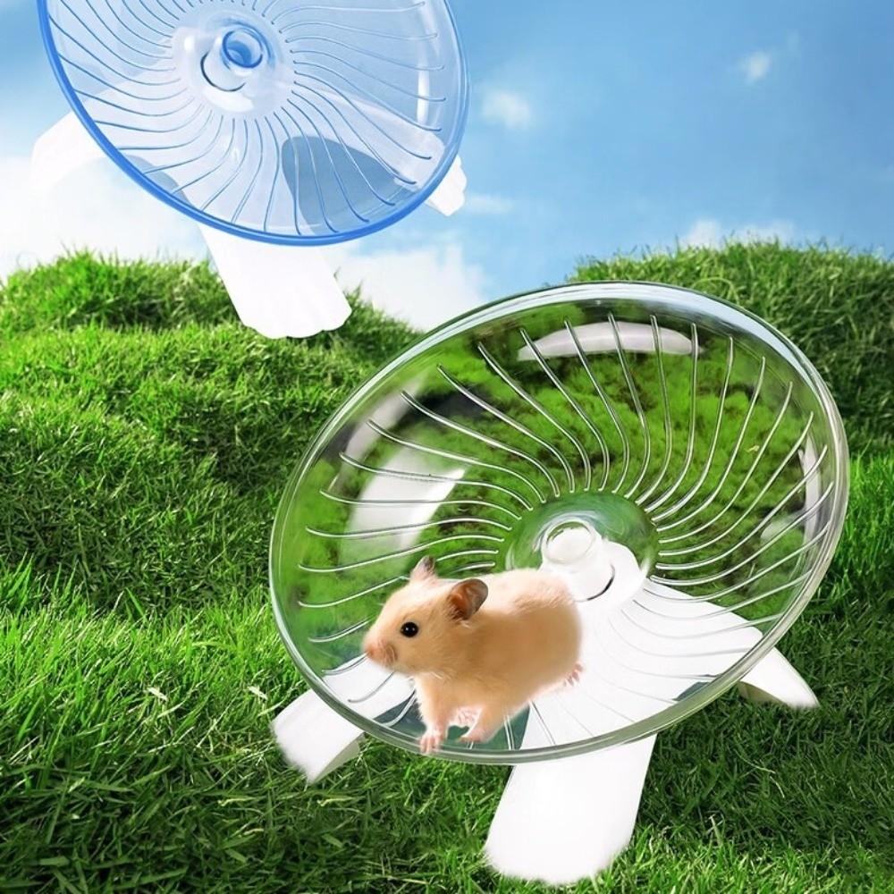 Steel Axle Hamster Flying Wheel Transparent Running Disc Toy  for Small Animal