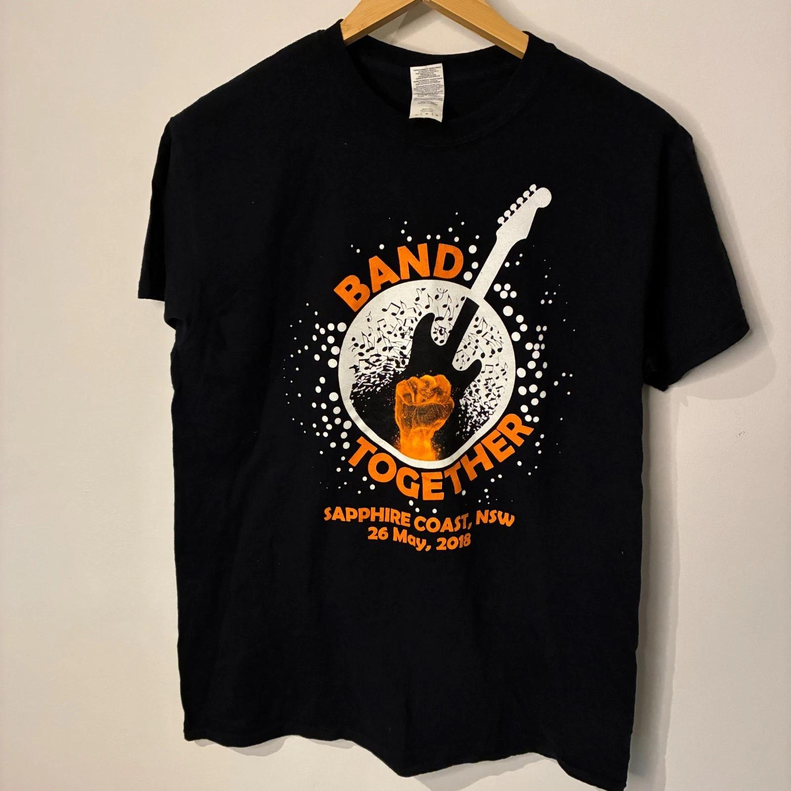 Band Together Concert Shirt Mens Medium Black Hoodoo Gurus Band Music S