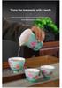 Women's High-End Enamel Color Jingdezhen Ceramic Gongfu Tea Cup in Dehua White Porcelain