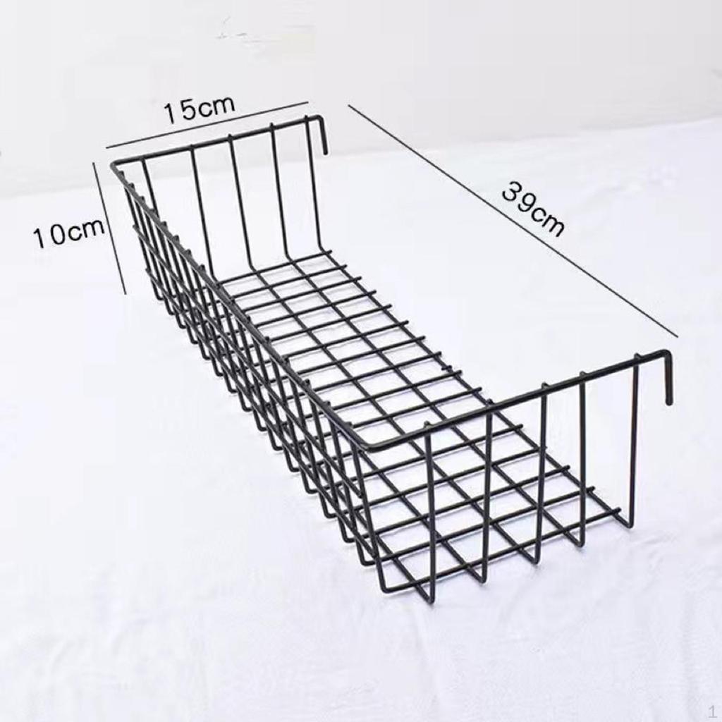 Hanging Wire Basket Cabinets Organizer Farmhouse Supplies Shelf Storage Rack for Garage Grid Panel