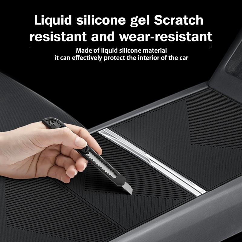 For Tesla Model 3 Y Highland 2025 Central Control Panel Adhesive Free Sticker Upgrade Electrostatic adsorption Console Protector