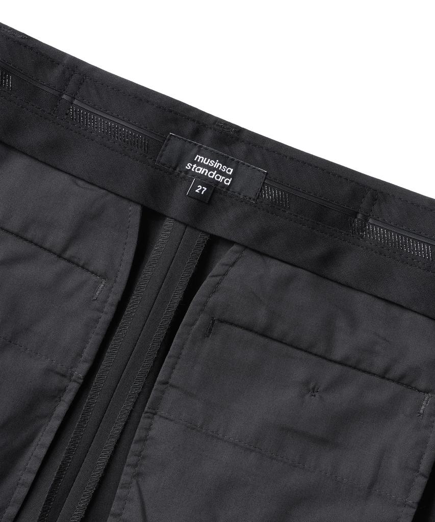 MUSINSA STANDARD WOMAN [Cooltandard] Women'S Slim Straight Hidden Banding Slacks [Gray]